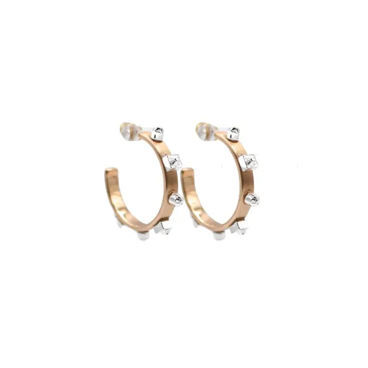 Mixed Metal Hoop - Gold