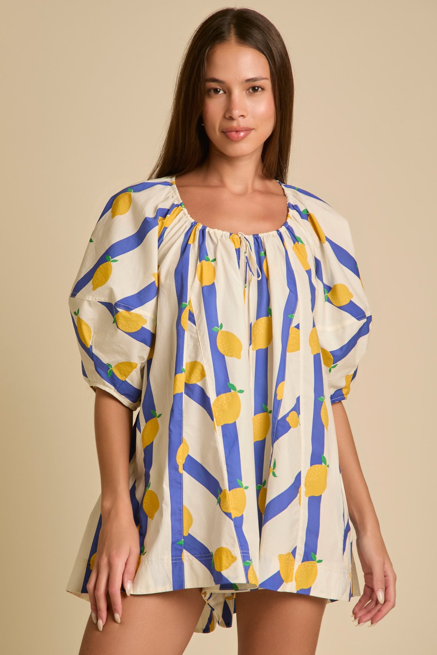 Lemon Lush Striped Romper