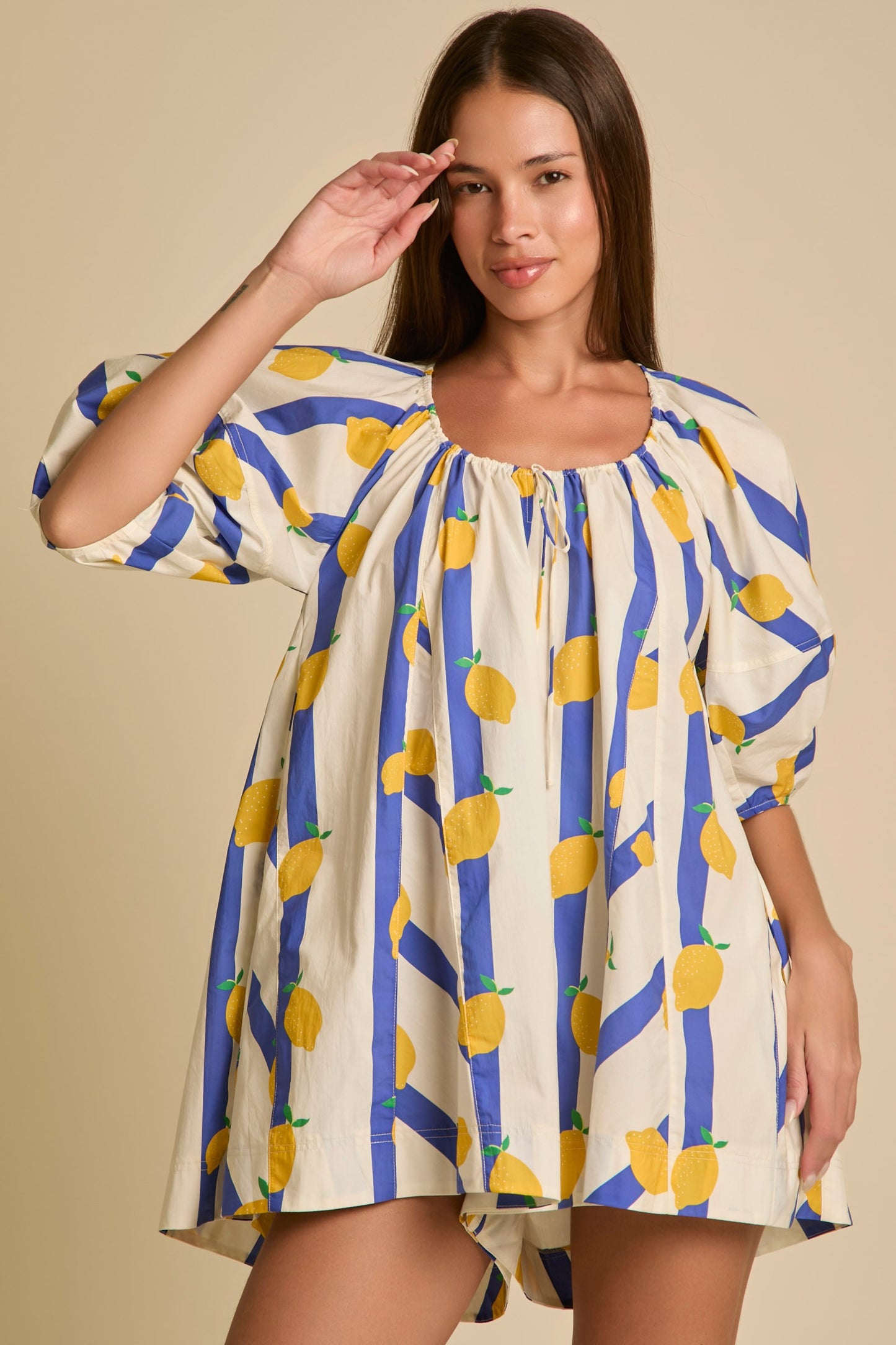 Lemon Lush Striped Romper