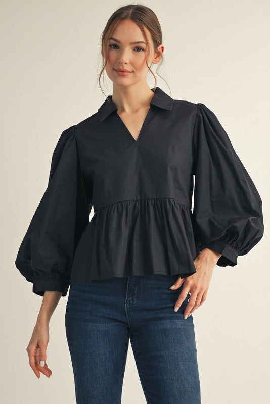 Shaped Intentions Peplum Top
