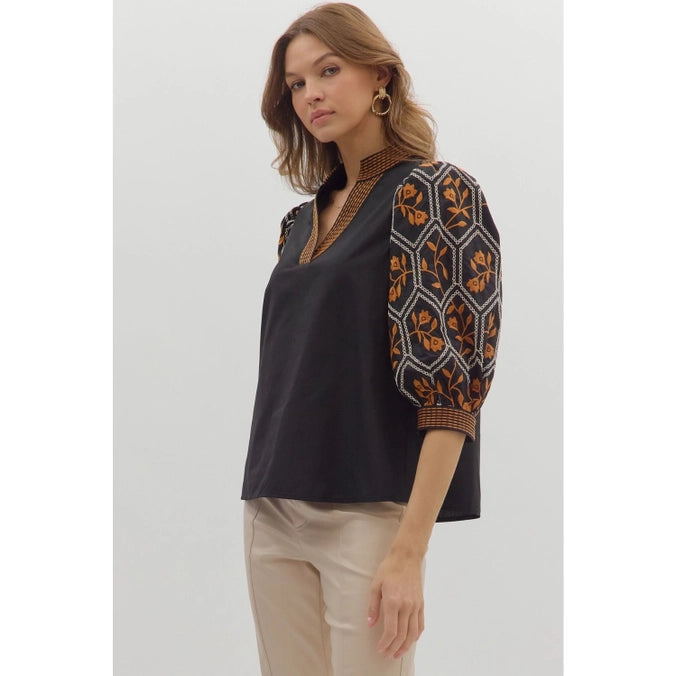 Garden Embellish Embroidered Top