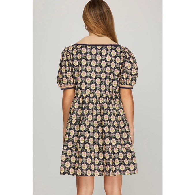 Bloomfall Tiered Mini Dress