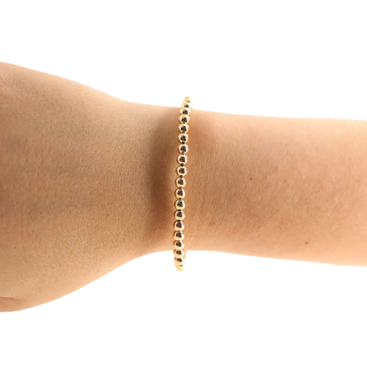 4MM Gold Beaded Bracelet