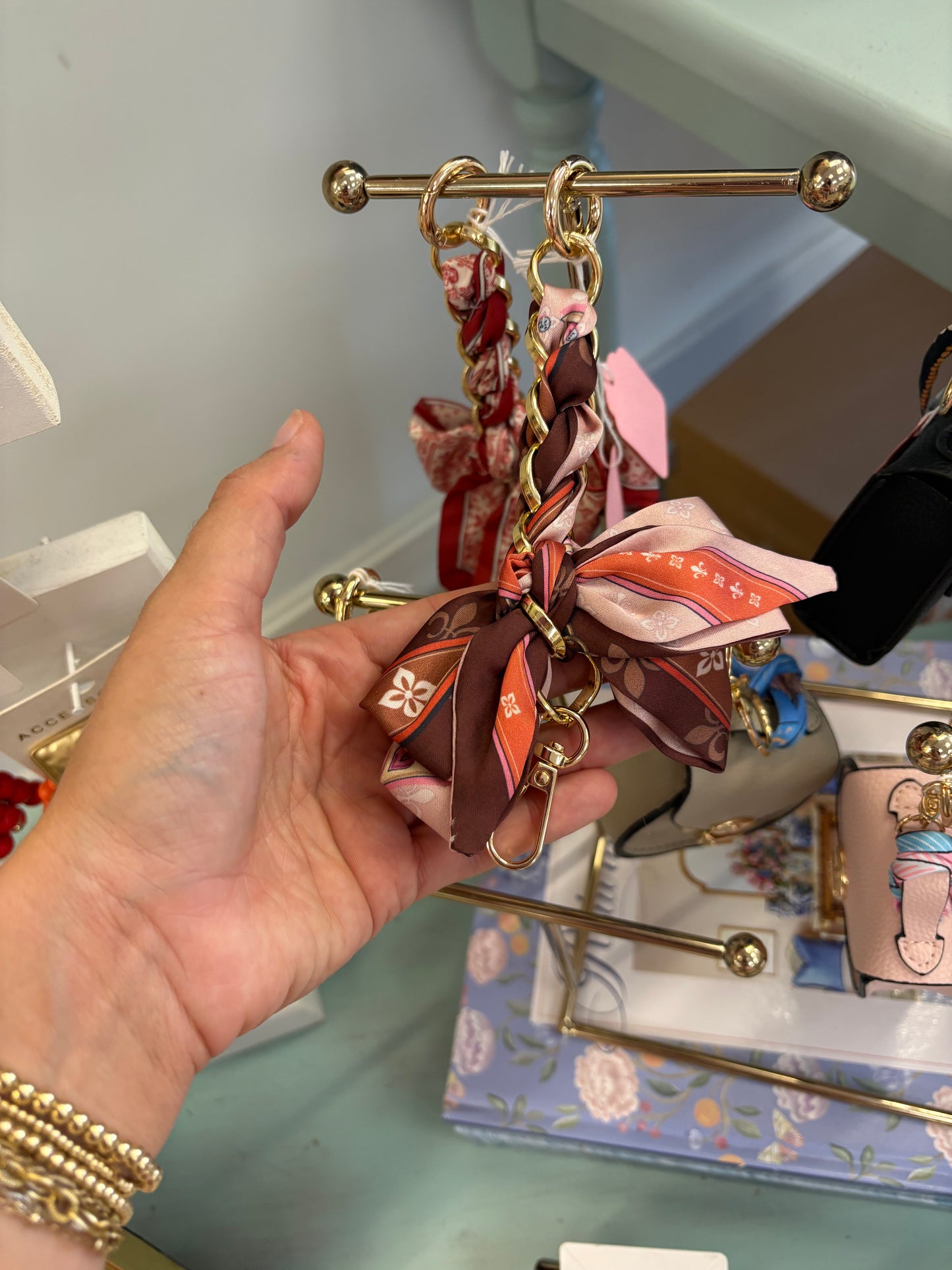Amy Scarf Charm Keychain