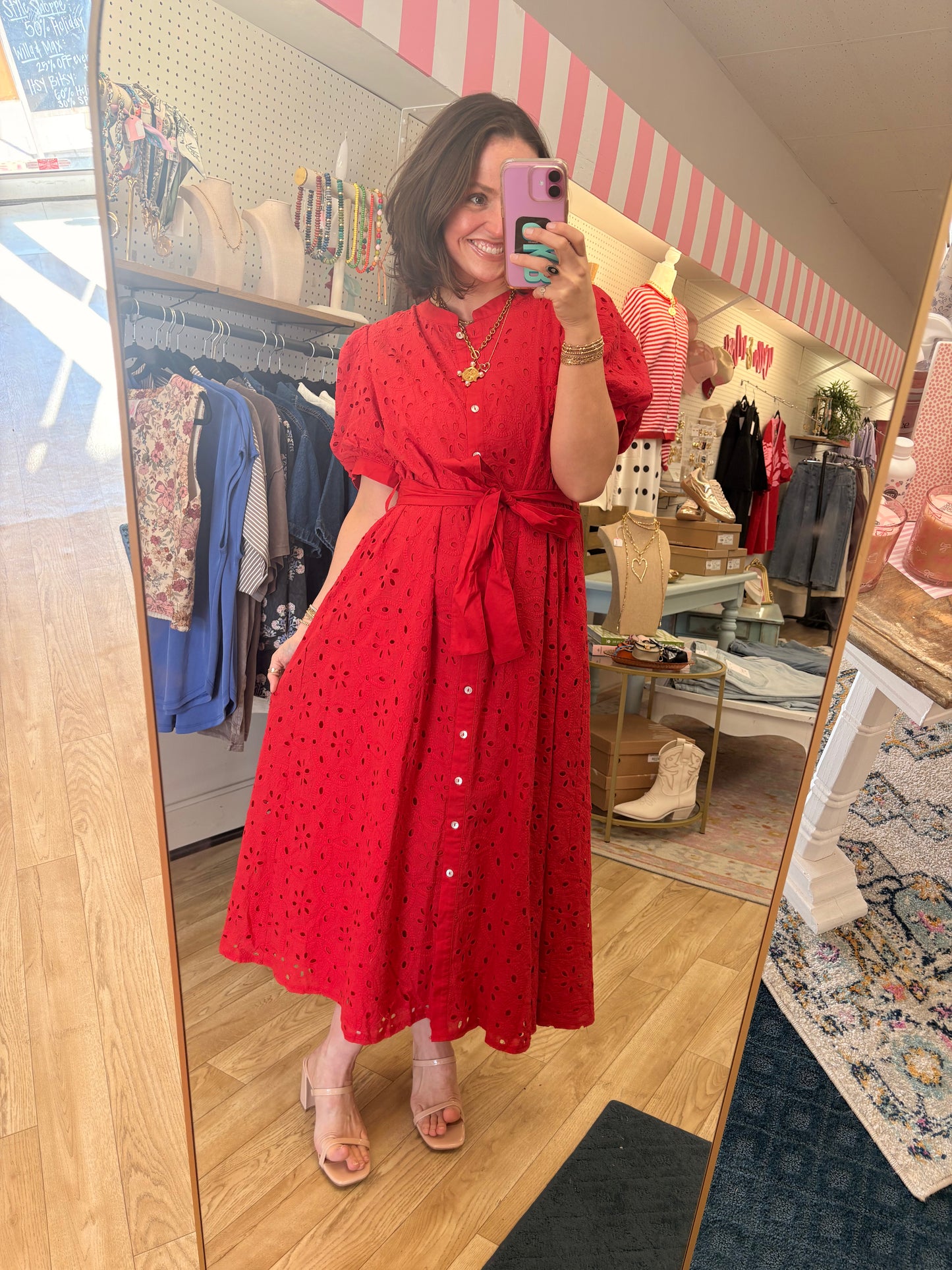The Scarlet Heirloom Midi Dress