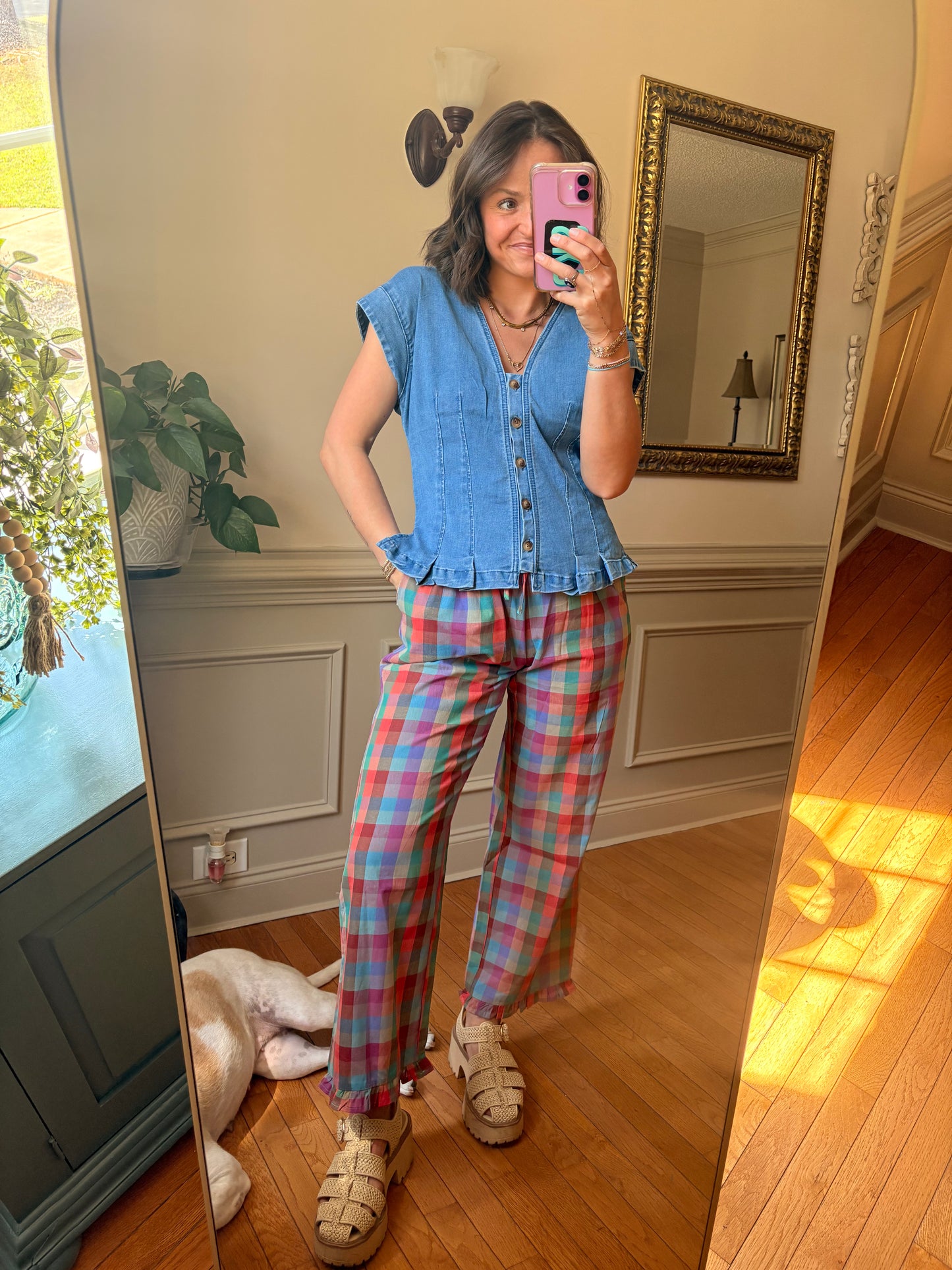 Pleat It Denim Top