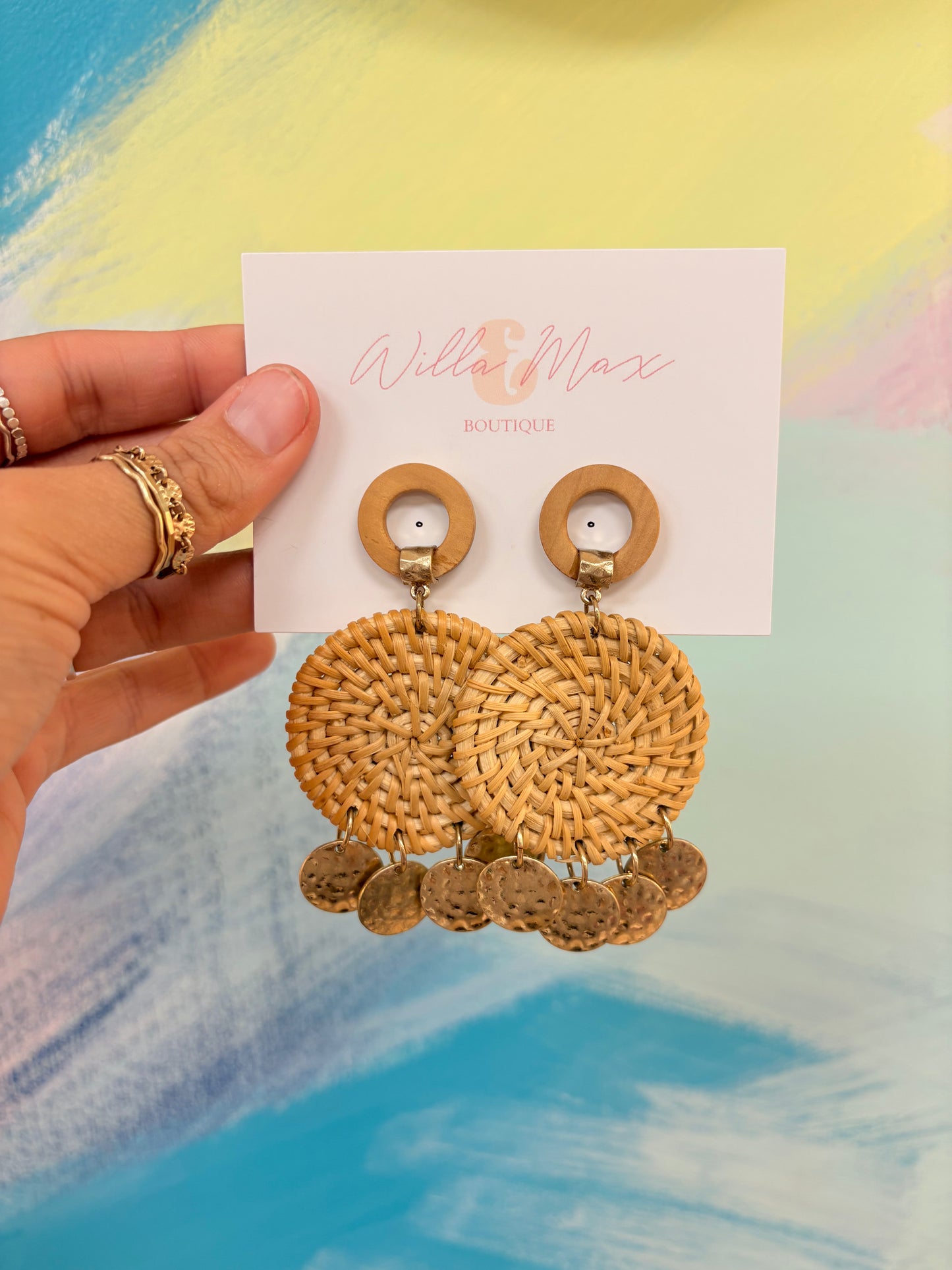 Myrtle Rafia Dangles