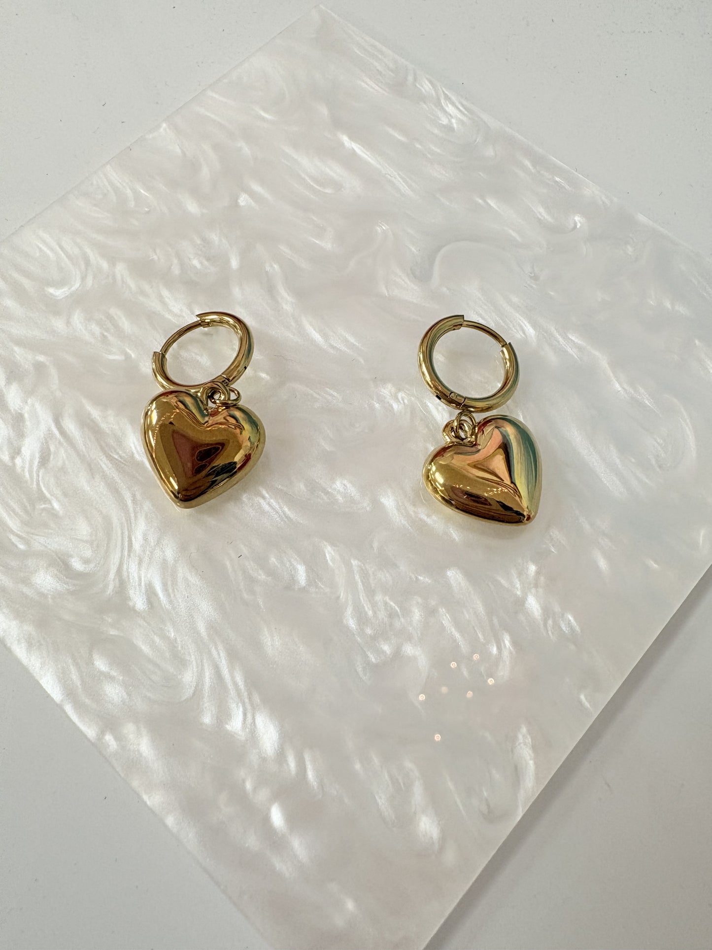 Heart of Gold Pendent Earrings