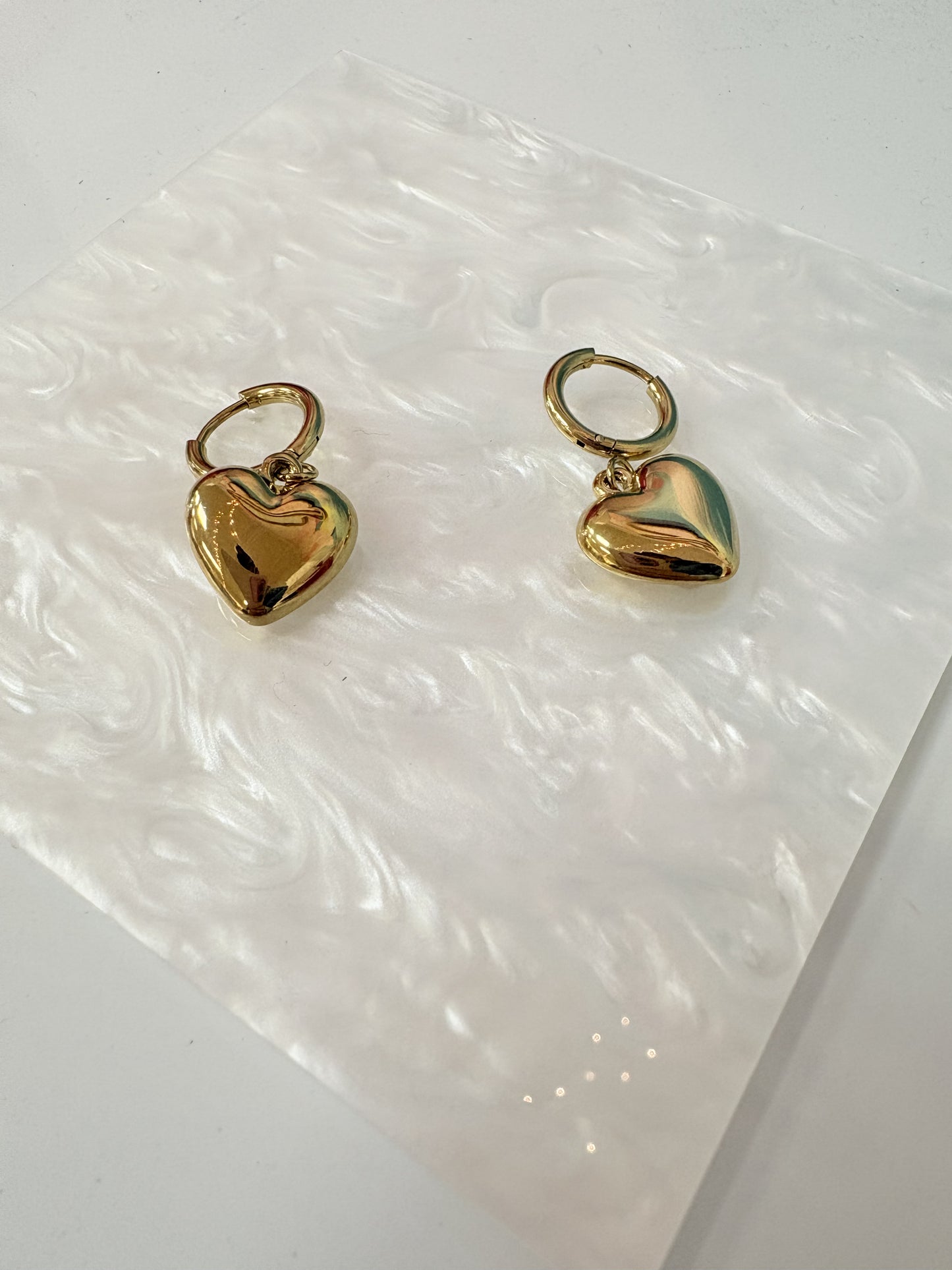 Heart of Gold Pendent Earrings