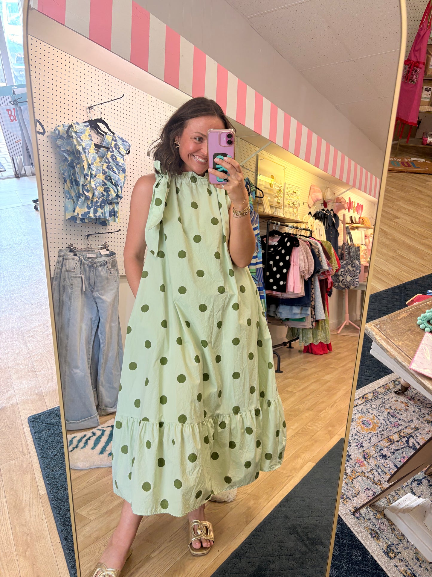 Pretty in Polka Midi Dress