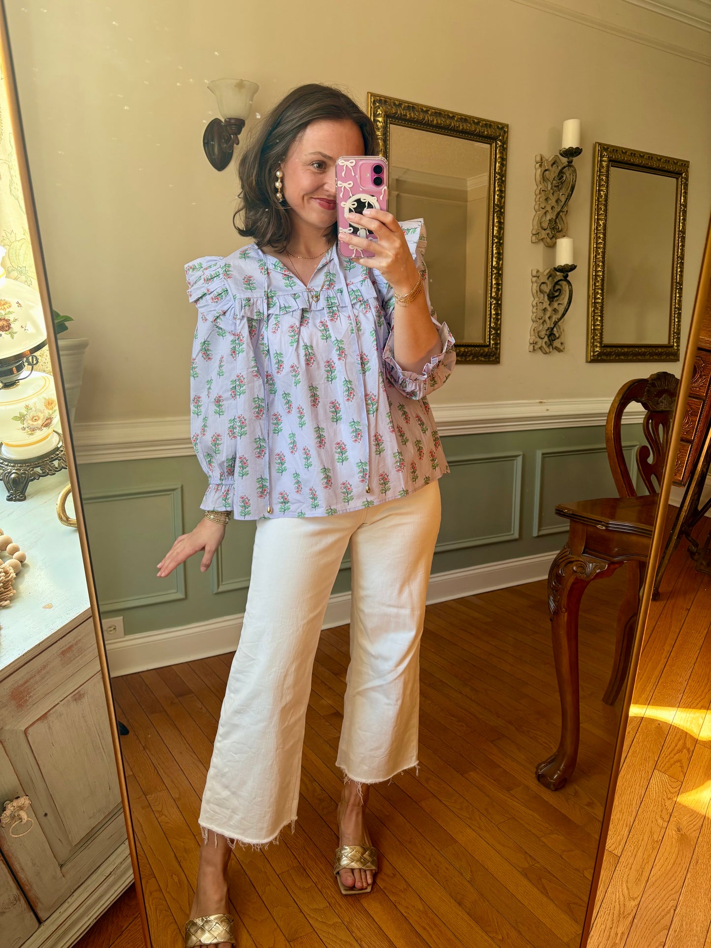 Blossom in Blue Blouse