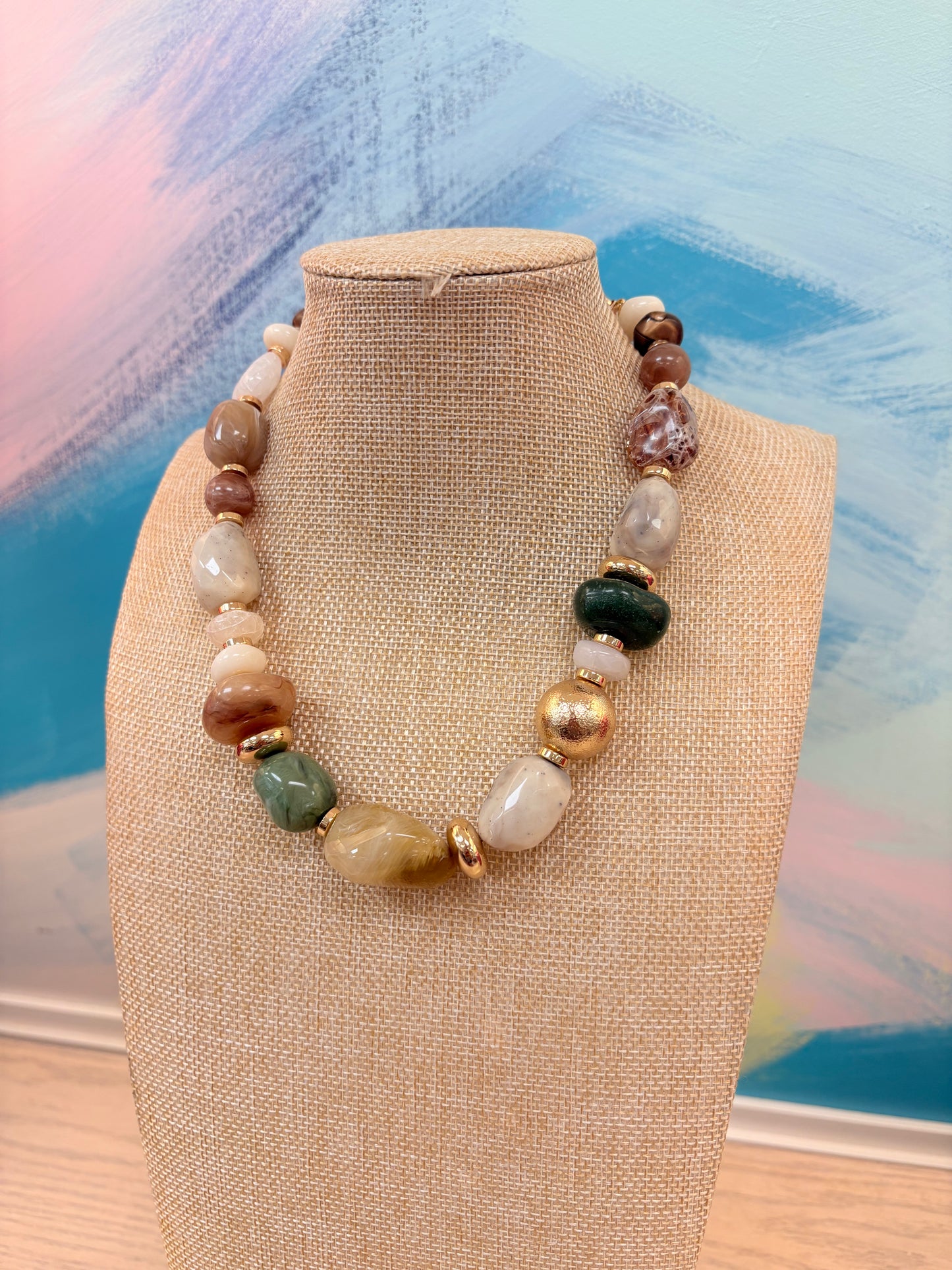 Amelia Marble Stone Necklace