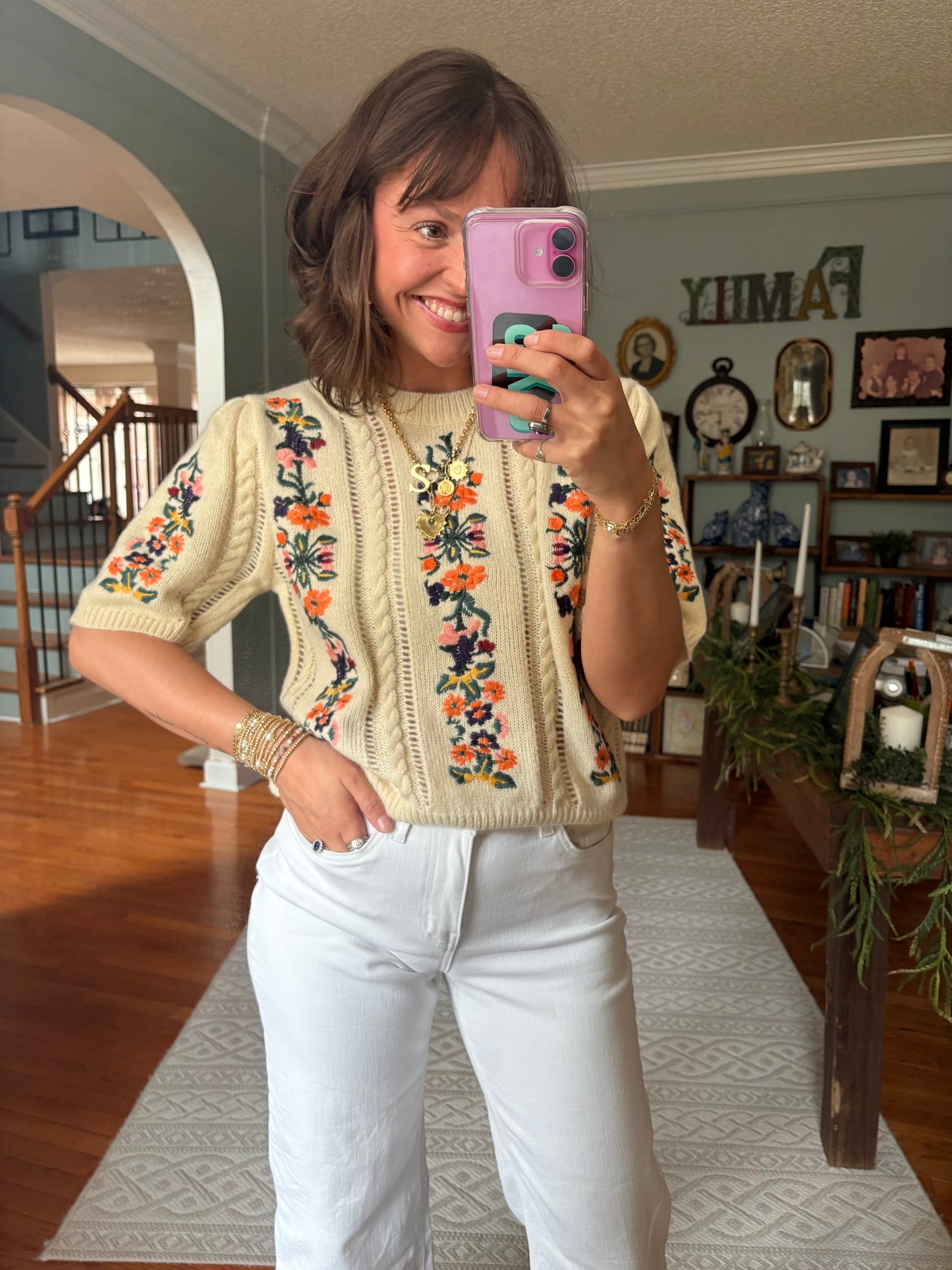 Garden Grace Embroidered Sweater