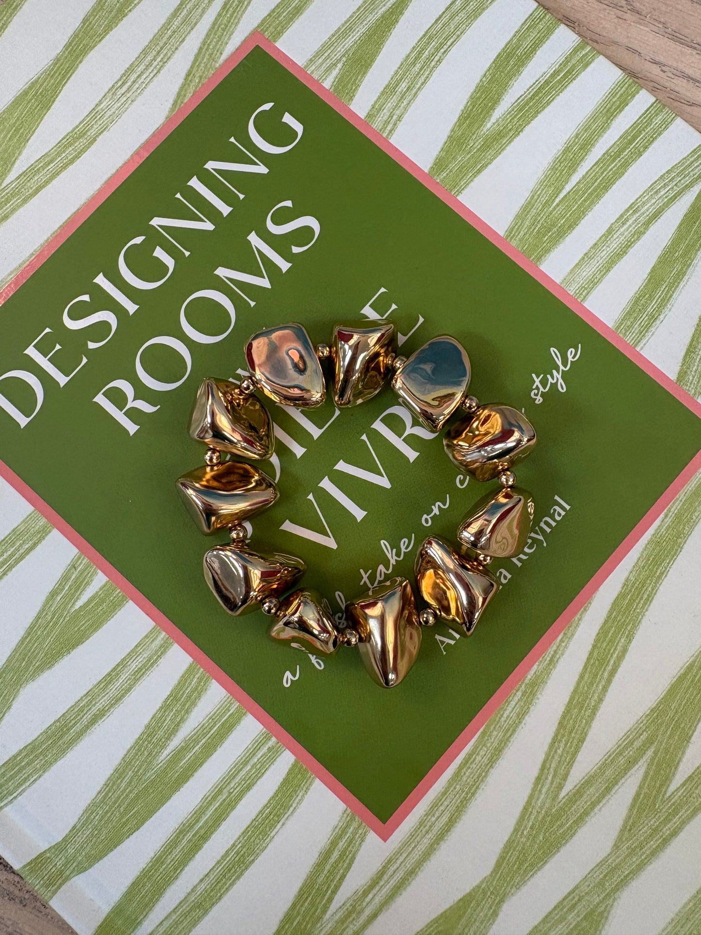 Katrina Gold Geometric Bead Bracelet