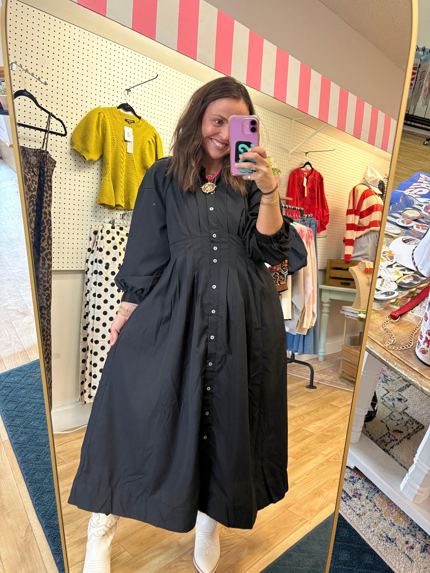 The Pleat Effect Midi Dress