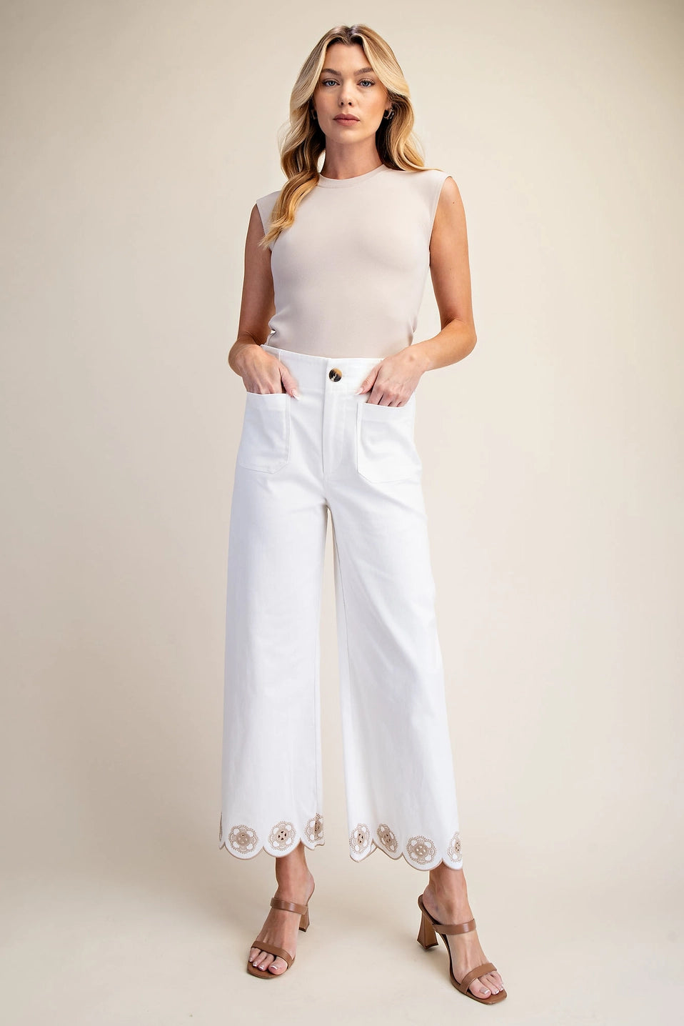The Blushing Scallop Wide-Leg Pants