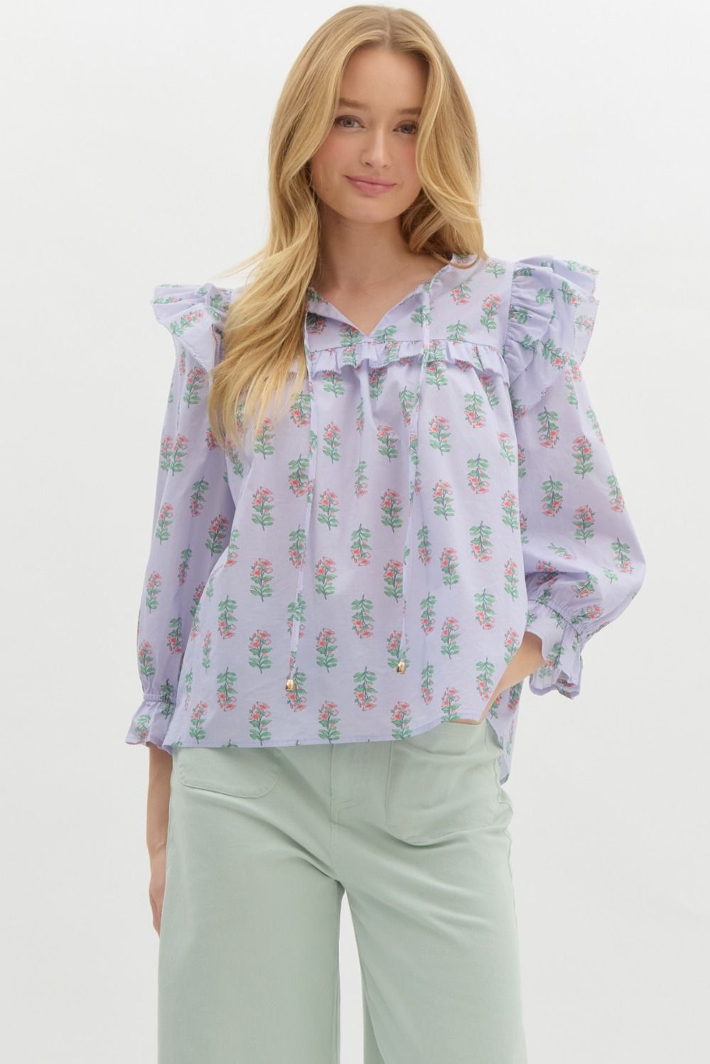 Blossom in Blue Blouse