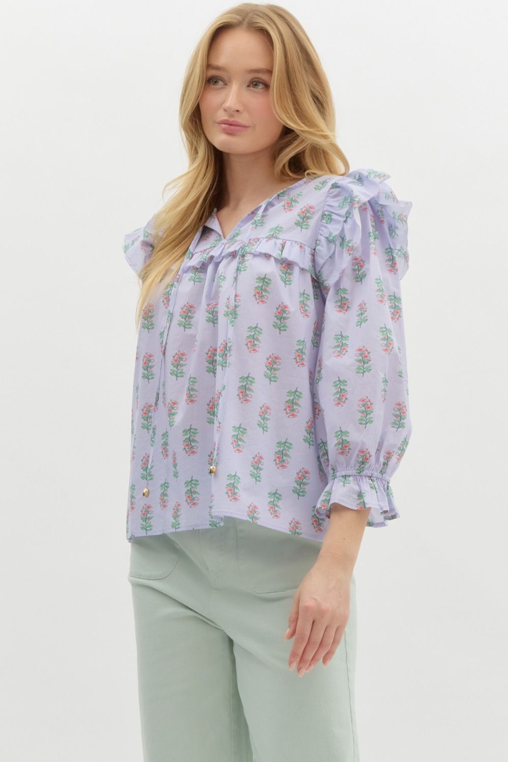 Blossom in Blue Blouse