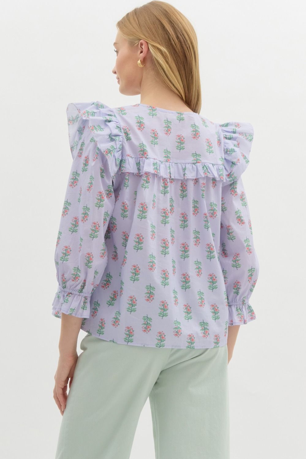 Blossom in Blue Blouse
