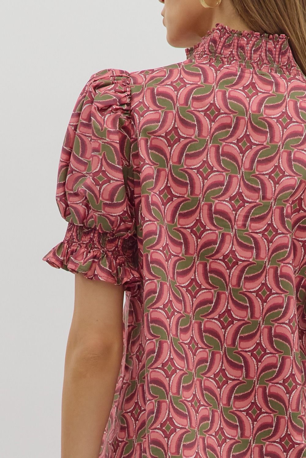 Abstract Whim Smocked Top