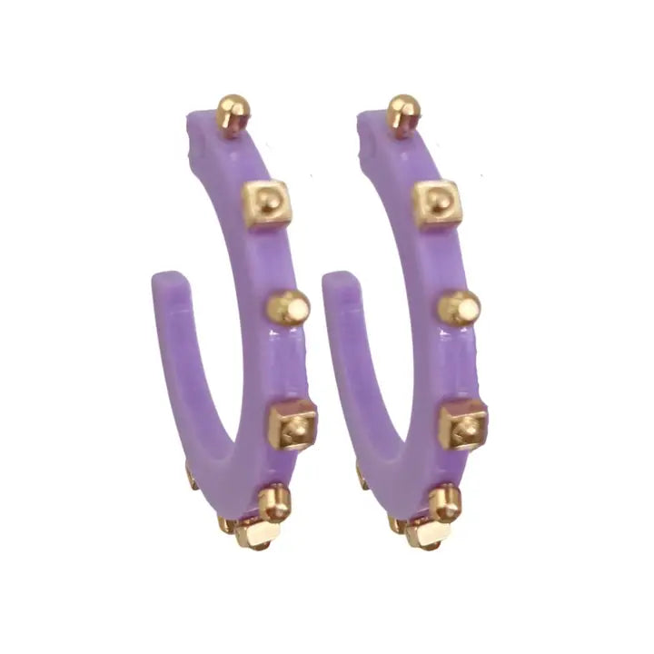 Solid Jewel Hoop - Violet