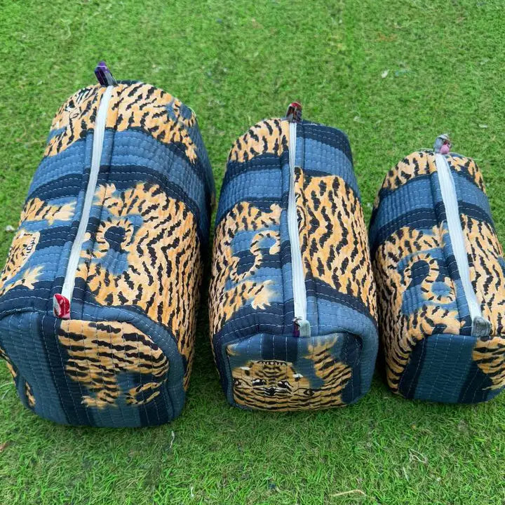 Tote-ally Wild Cosmetic Quilted Bag Set