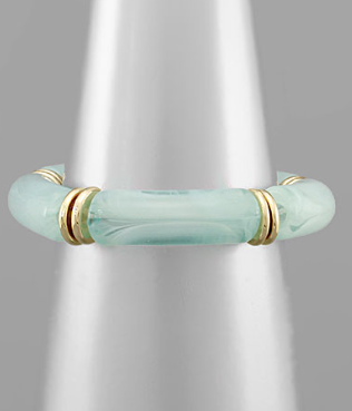 Acrylic Tube & Disk Bracelet