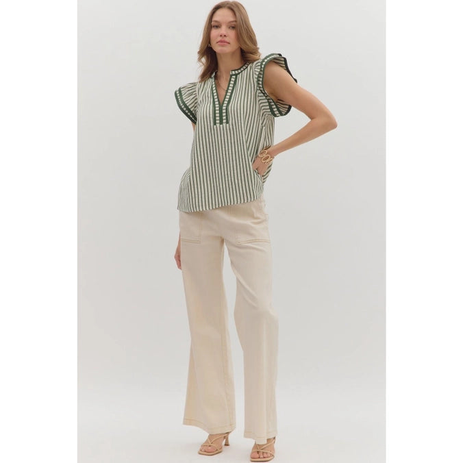 Falling Lines Striped Top