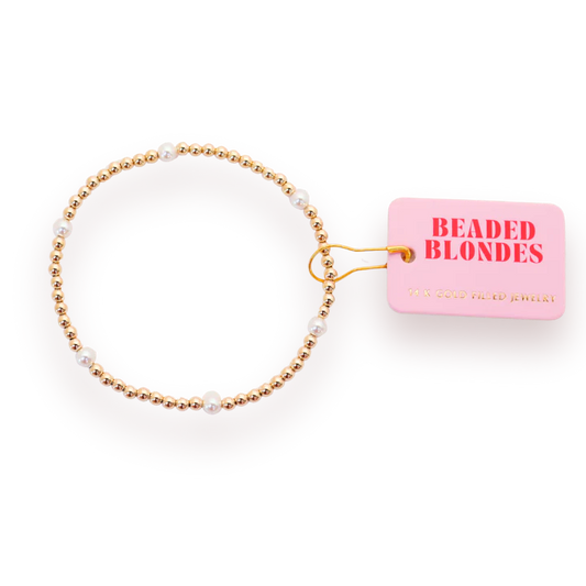 Madi Beaded Bracelet in Gold