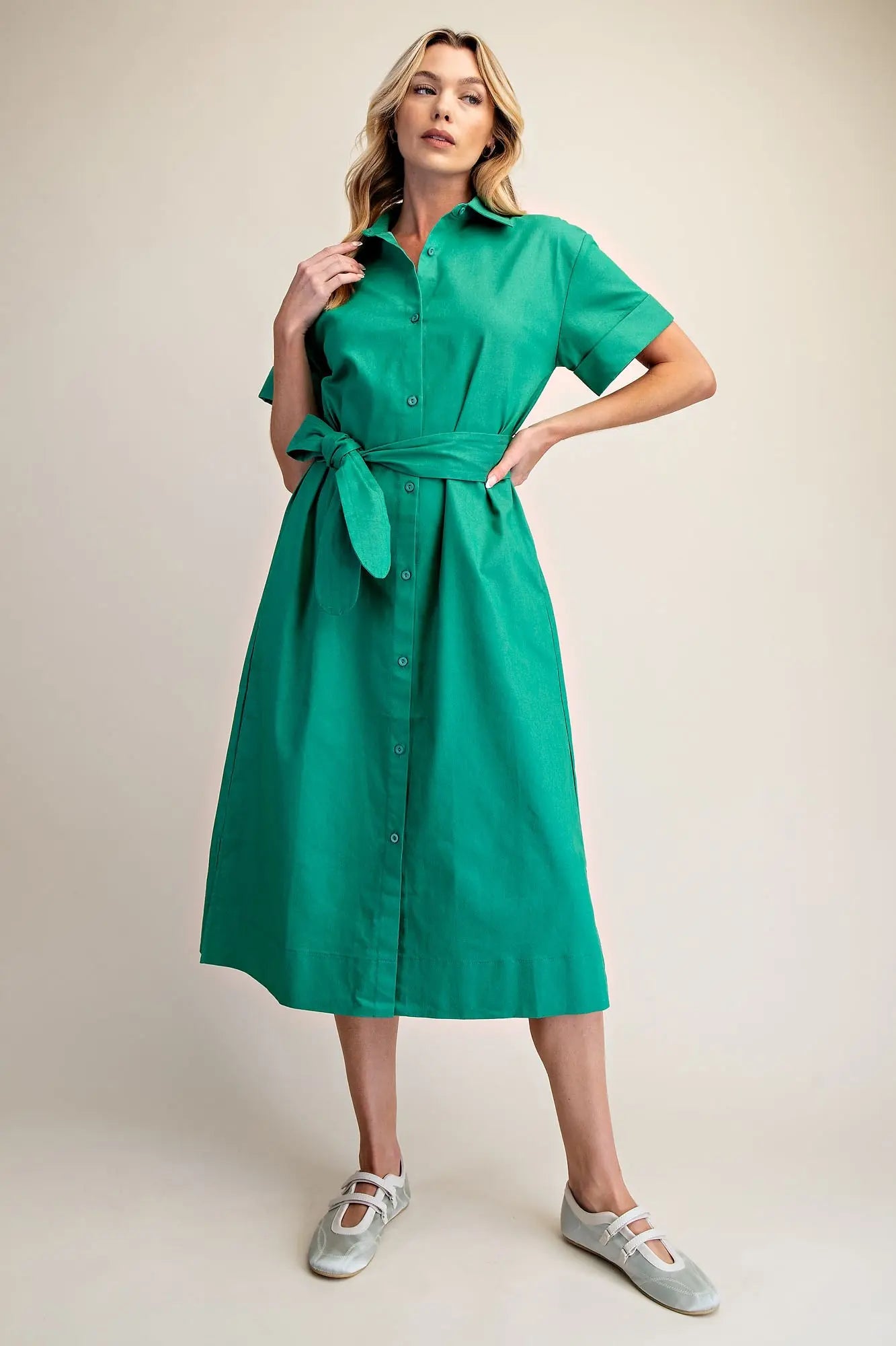 The Timeless Tie-Waist Midi Dress