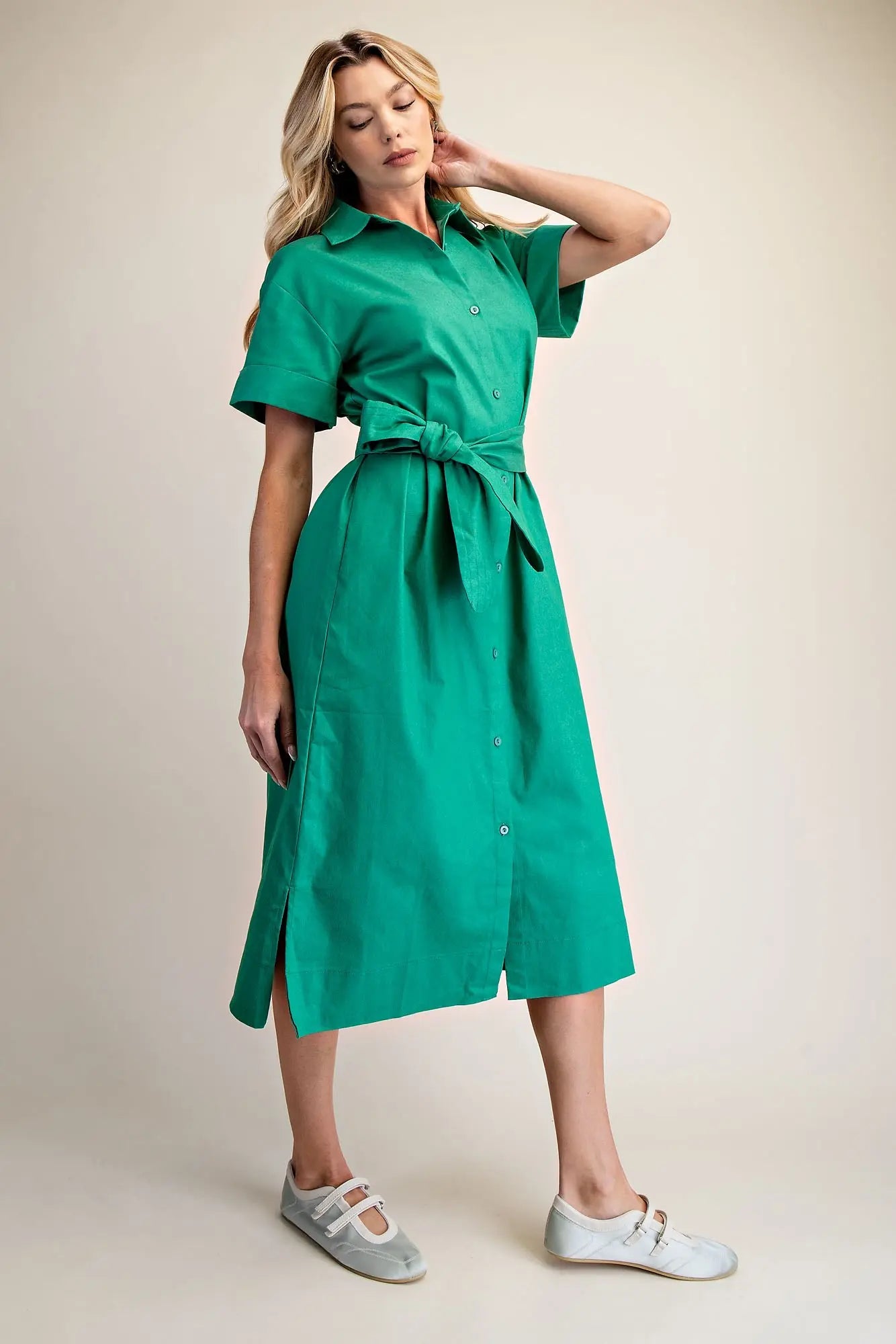 The Timeless Tie-Waist Midi Dress