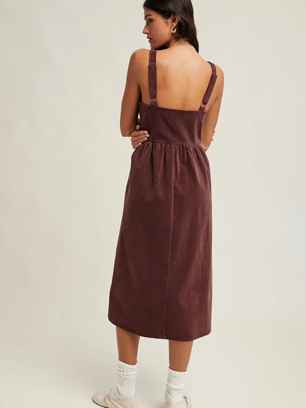 The Corduroy Coquette Midi Dress
