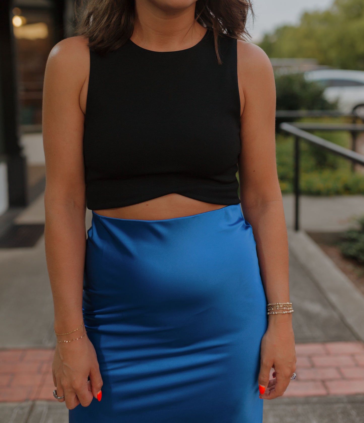 Beverly Round Neck Sleeveless Crop Top