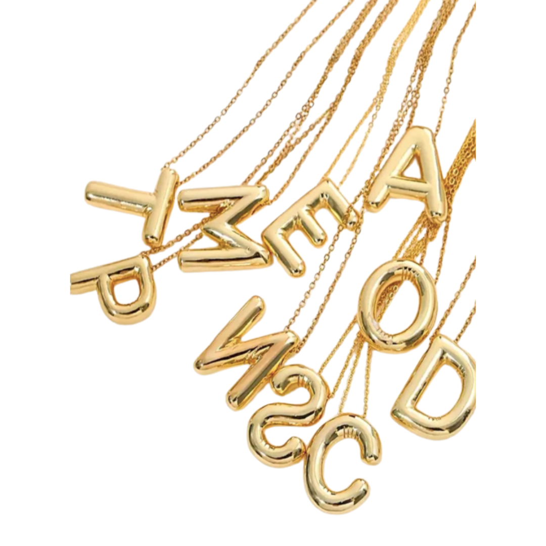 Alphabet Bubble Pendant Necklace