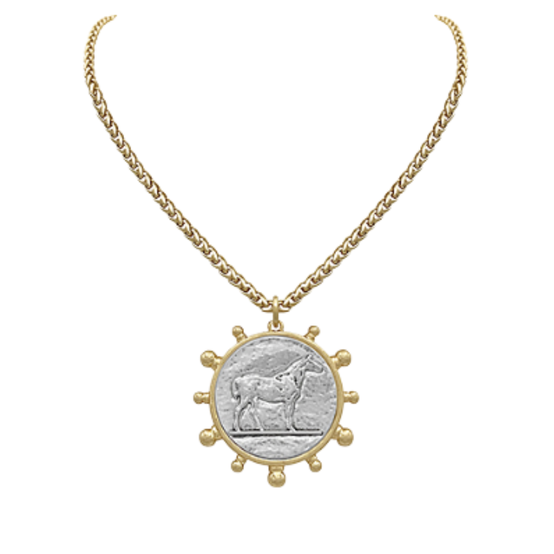 Darby Coin Pendant Necklace