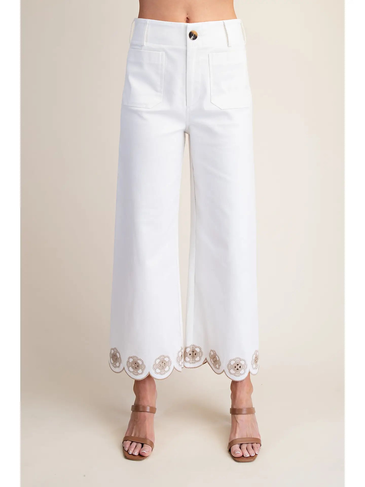 The Blushing Scallop Wide-Leg Pants