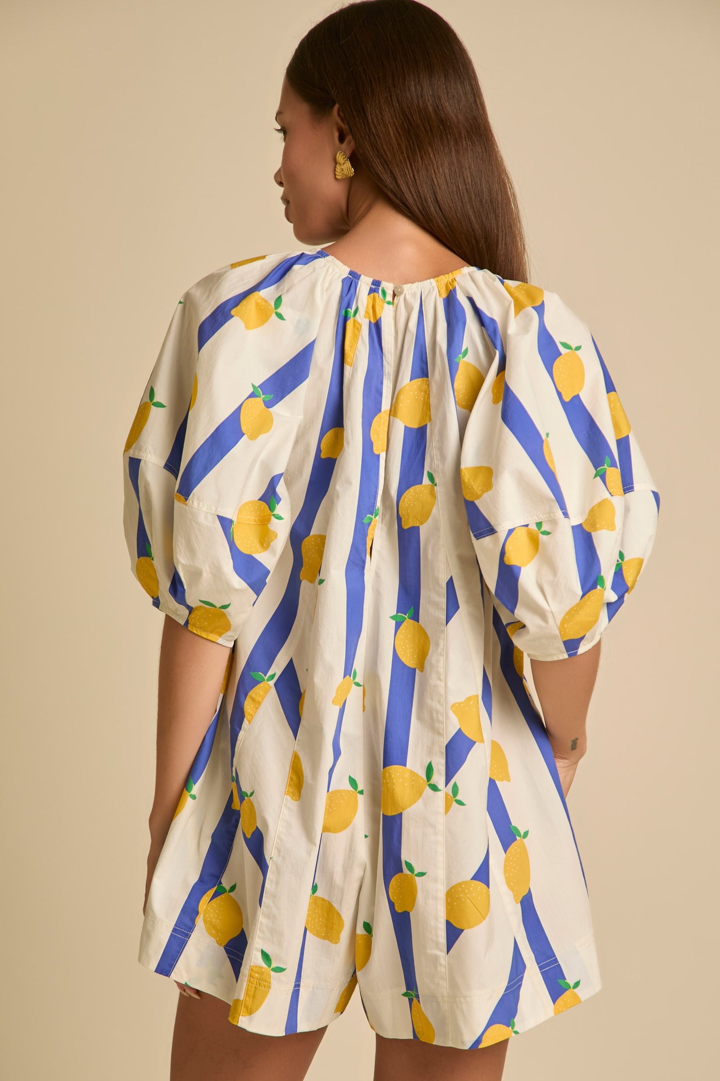 Lemon Lush Striped Romper