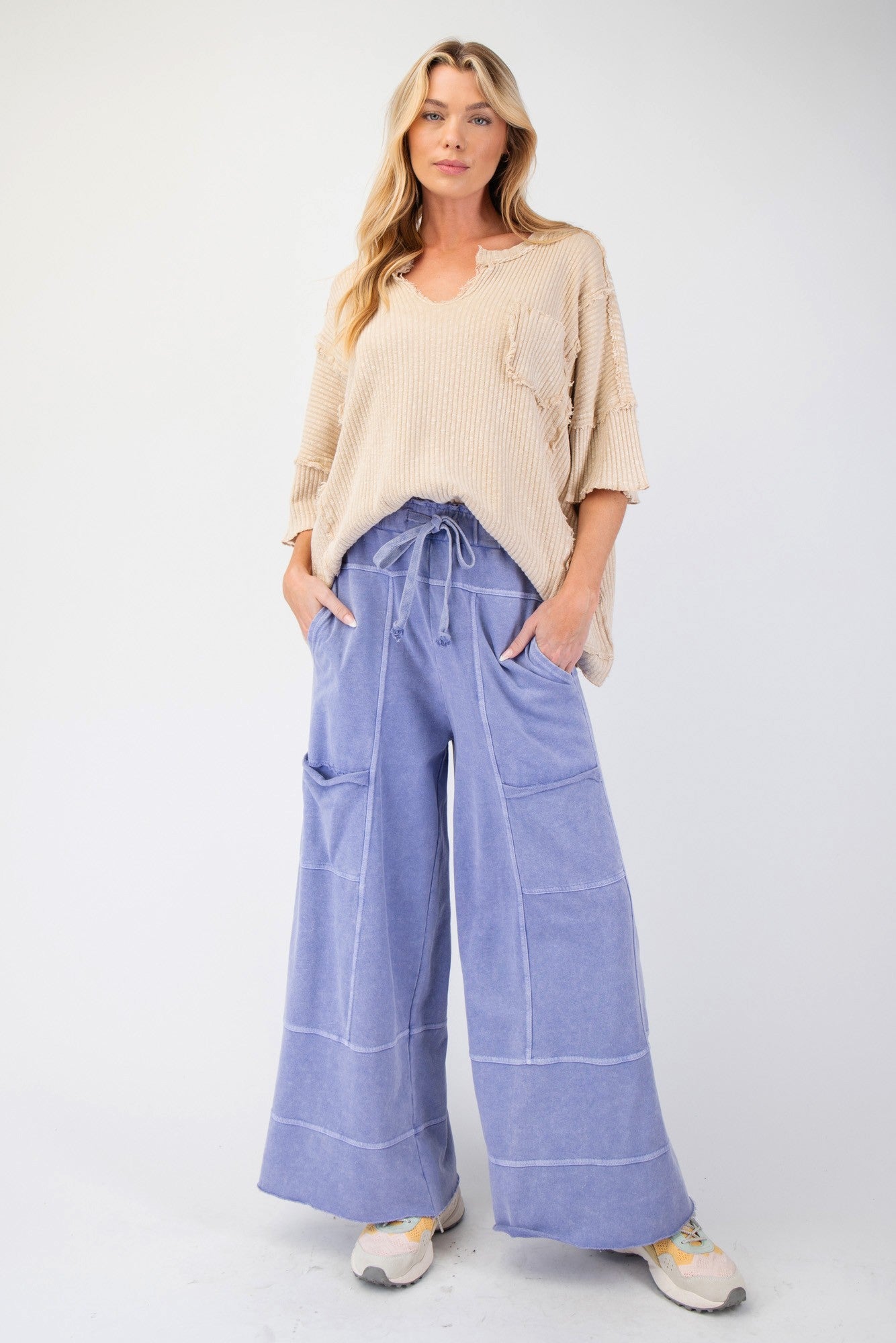 Josie Mineral Washed Terry Knit Pants