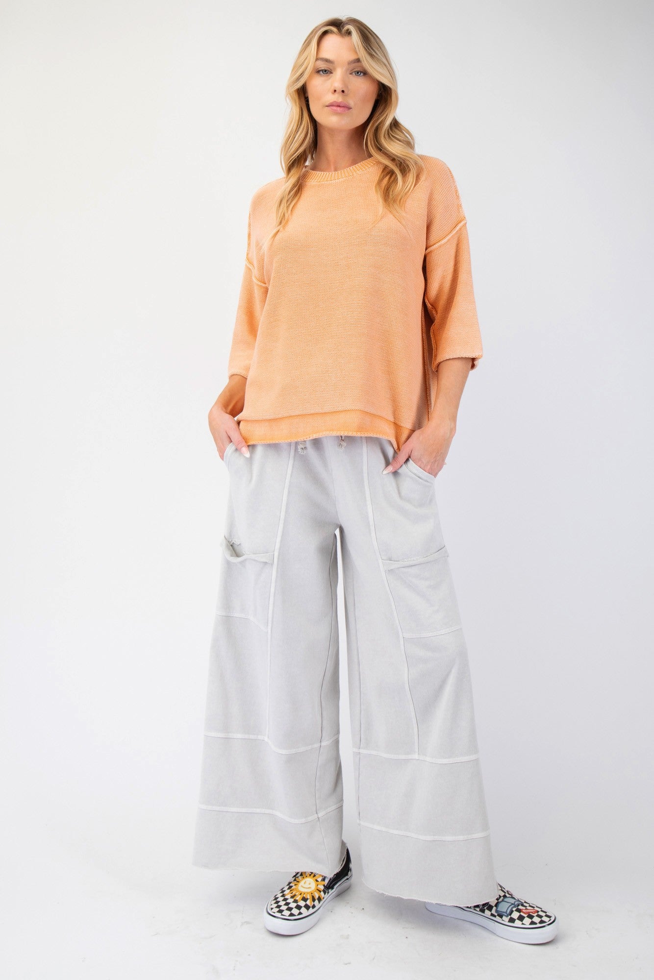 Josie Mineral Washed Terry Knit Pants