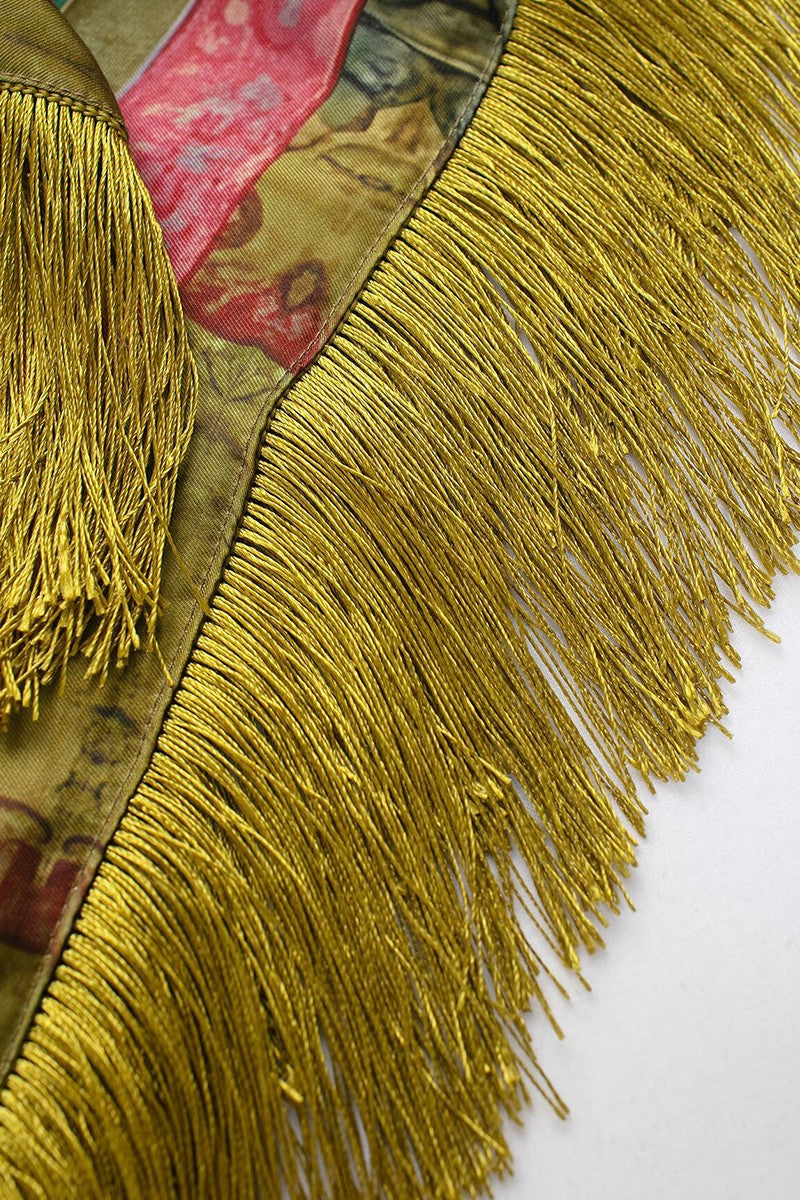 Gwyneth Satin Fringe Scarf