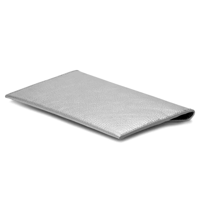 Silver Otto Angelino Top Grain Leather Wallet