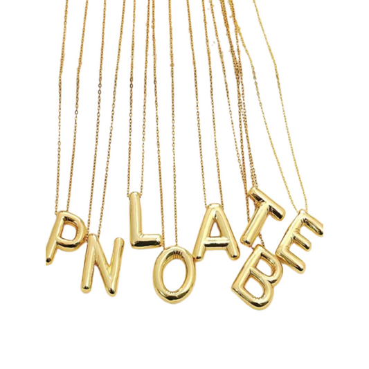 Alphabet Bubble Pendant Necklace