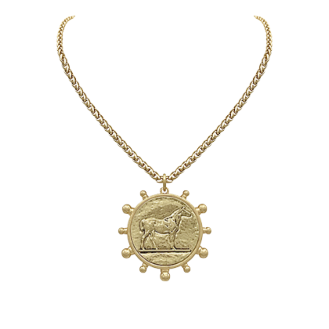 Darby Coin Pendant Necklace