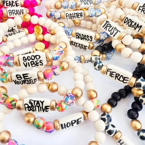 Affirmation Word Beaded Bracelets