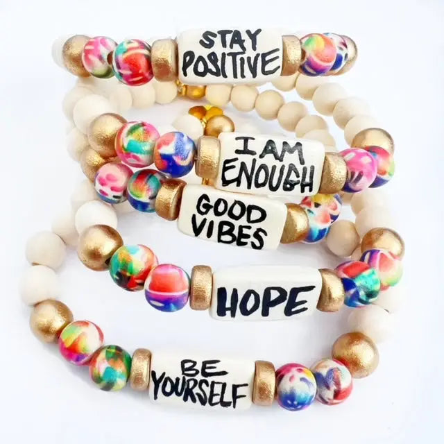 Affirmation Word Beaded Bracelets