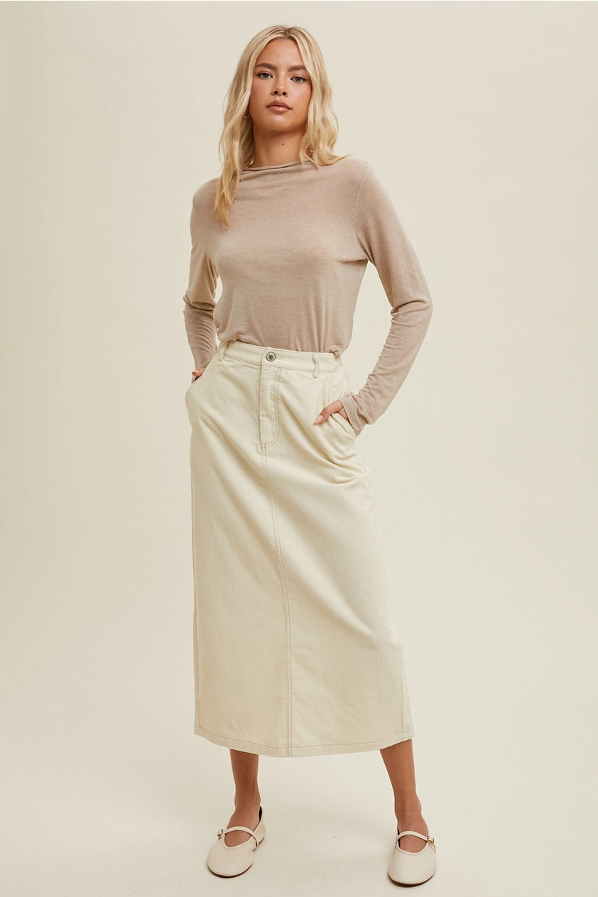 The Split Second Corduroy Skirt
