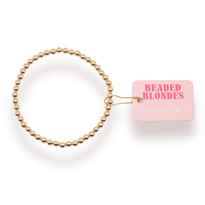 4MM Gold Beaded Bracelet