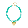 Kindra Heart Pendant Beaded Necklace