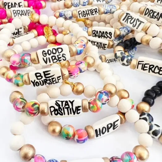 Affirmation Word Beaded Bracelets