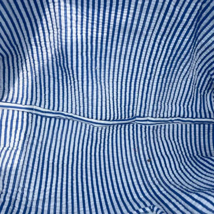 Blue Bloom Quilted Tote Bag